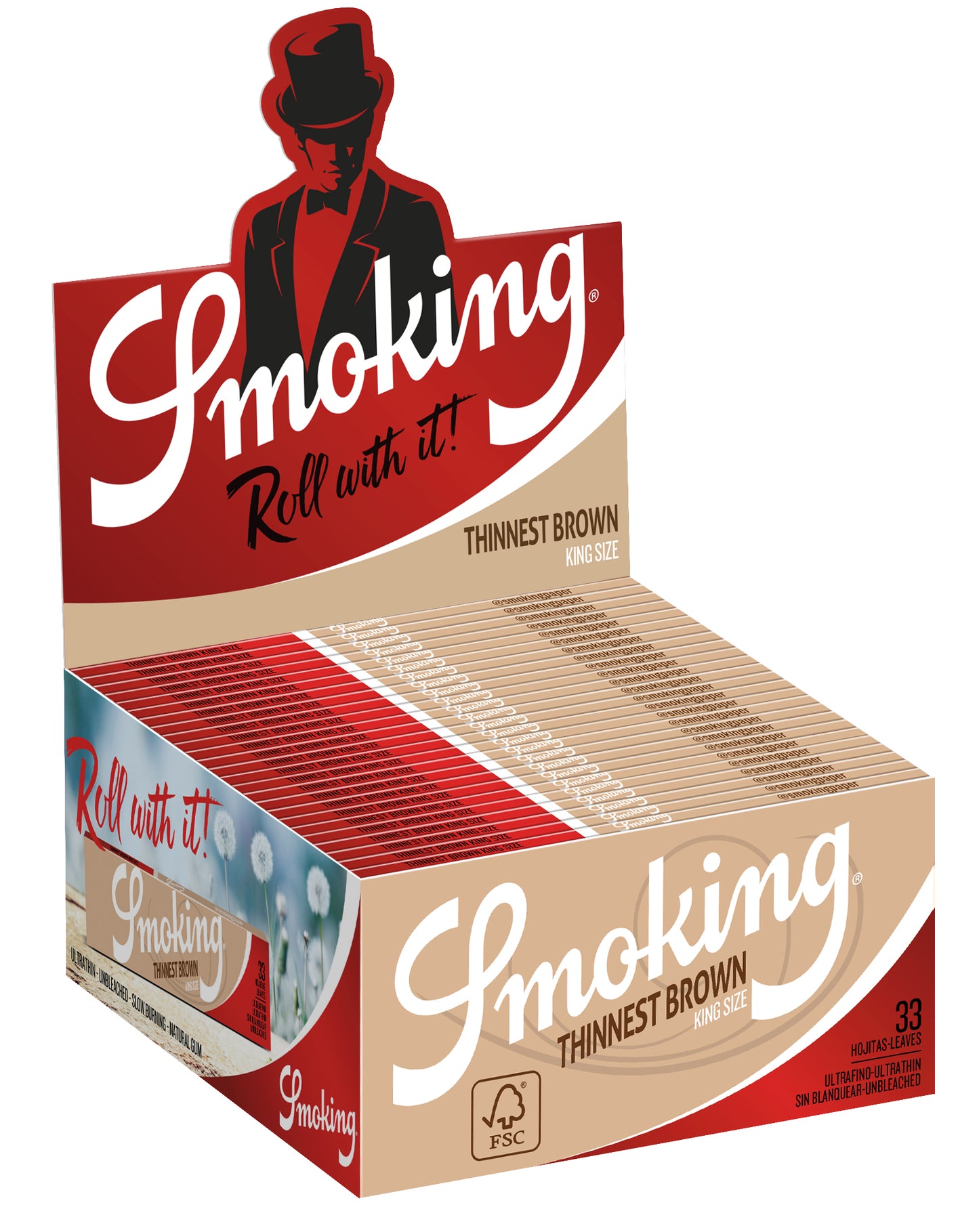 SMOKING KING SIZE THINNEST BROWN