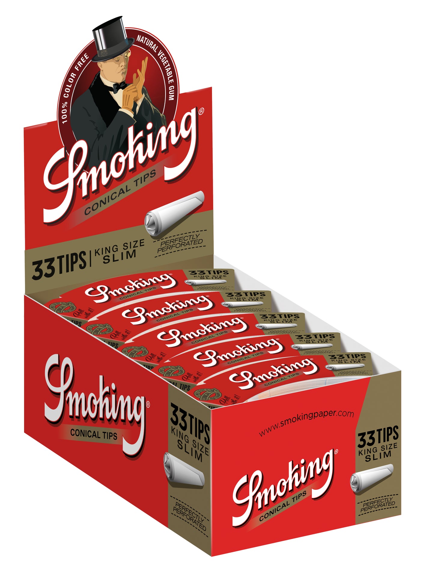 SMOKING CONICAL TIPS, KING SIZE SLIM
