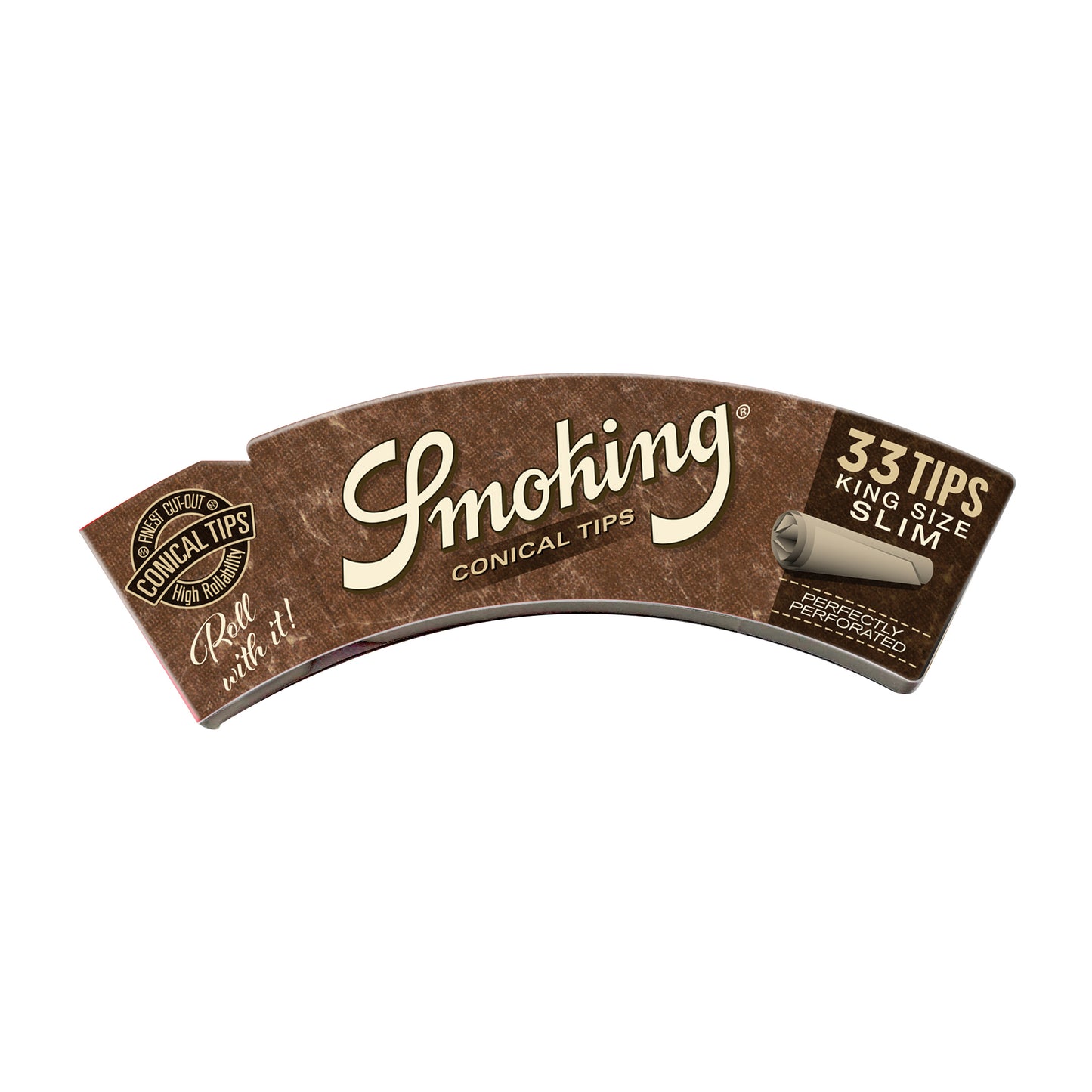 SMOKING CONICAL TIPS, KING SIZE SLIM BROWN