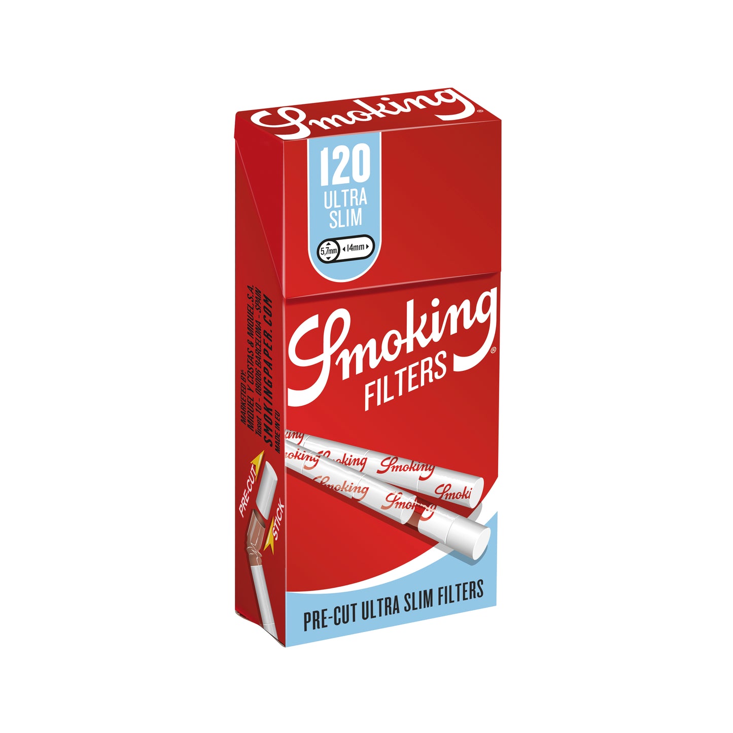 SMOKING PRE-CUT FILTERS, ULTRA SLIM