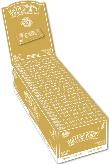 ROLLERS' FINEST FILTERTIPS, KING SIZE MEDIUM BOOKLET - MAGNET PACK
