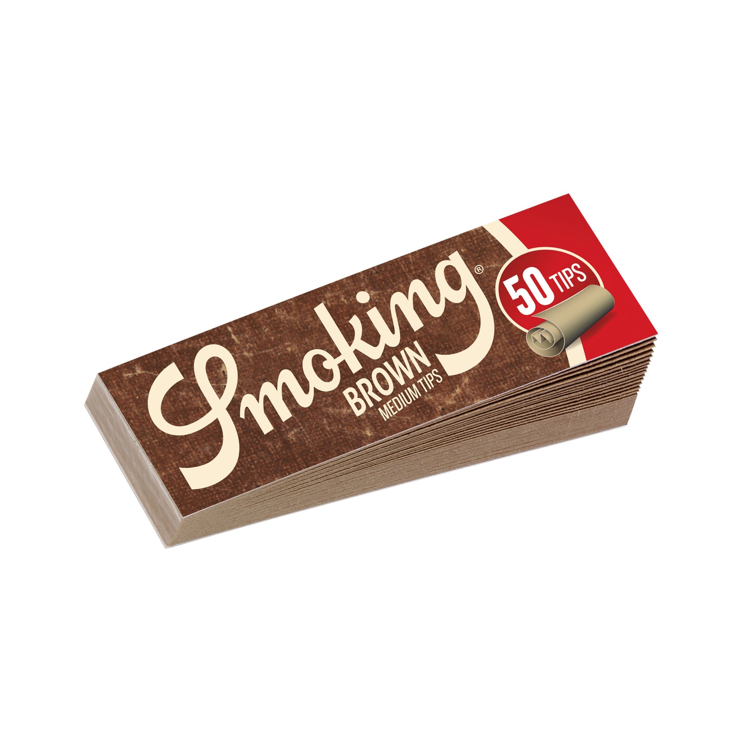 SMOKING FILTER TIPS, MEDIUM SIZE STRAIGHT BROWN