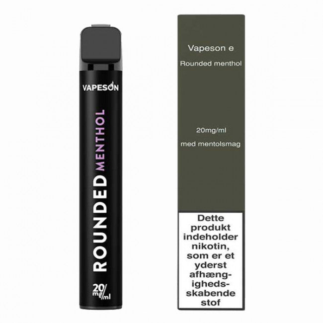 VAPESON 2ML E DISPOSABLE ROUNDED MENTHOL 20MG/ML